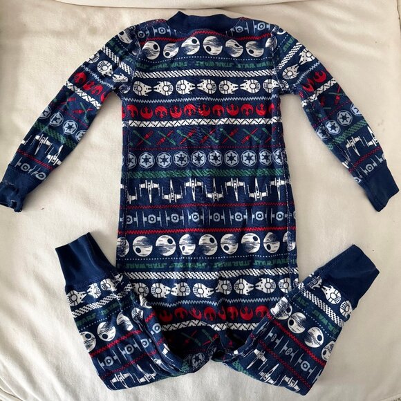 Hanna Andersson - Baby STAR WARS™ Holiday 2-Way Zip Sleeper - 12-18m - Picture 2 of 2